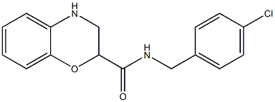 N-[(4-chlorophenyl)methyl]-3,4-dihydro-2H-1,4-benzoxazine-2-carboxamide Structure