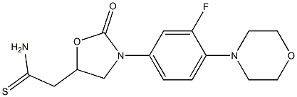 2-(3-(3-FLUORO-4-MORPHOLINOPHENYL)-2-OXOOXAZOLIDIN-5-YL)ETHANETHIOAMIDE