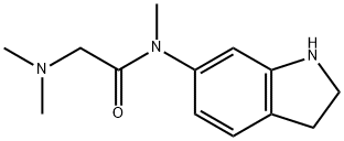 Acetamide,  N-(2,3-dihydro-1H-indol-6-yl)-2-(dimethylamino)-N-methyl- 结构式