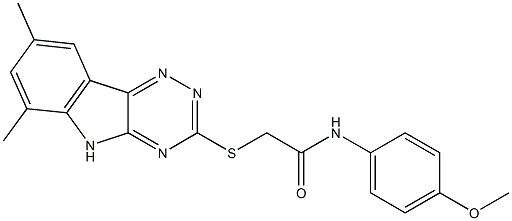 2-[(6,8-dimethyl-5H-[1,2,4]triazino[5,6-b]indol-3-yl)sulfanyl]-N-(4-methoxyphenyl)acetamide|