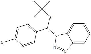 1H-1,2,3-benzotriazol-1-yl(4-chlorophenyl)methyl tert-butyl sulfide Structure