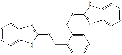 2-({2-[(1H-benzimidazol-2-ylsulfanyl)methyl]benzyl}sulfanyl)-1H-benzimidazole Structure