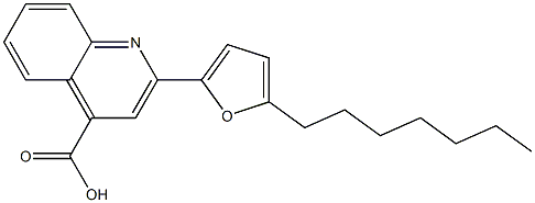 2-(5-heptyl-2-furyl)-4-quinolinecarboxylic acid 结构式
