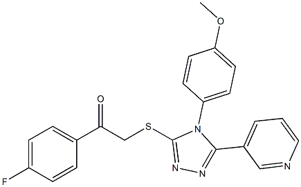 1-(4-fluorophenyl)-2-{[4-(4-methoxyphenyl)-5-(3-pyridinyl)-4H-1,2,4-triazol-3-yl]sulfanyl}ethanone Struktur