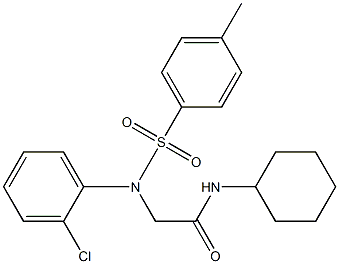 2-{2-chloro[(4-methylphenyl)sulfonyl]anilino}-N-cyclohexylacetamide Struktur