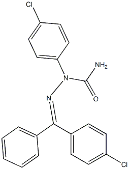 (4-chlorophenyl)(phenyl)methanone N-(4-chlorophenyl)semicarbazone Struktur