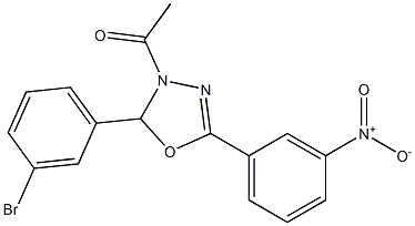  3-acetyl-2-(3-bromophenyl)-5-{3-nitrophenyl}-2,3-dihydro-1,3,4-oxadiazole