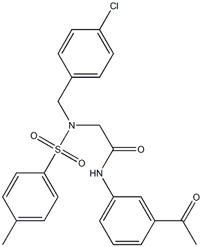 N-(3-acetylphenyl)-2-{(4-chlorobenzyl)[(4-methylphenyl)sulfonyl]amino}acetamide Structure