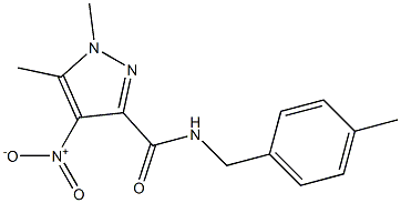 4-nitro-1,5-dimethyl-N-(4-methylbenzyl)-1H-pyrazole-3-carboxamide|