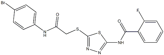 N-(5-{[2-(4-bromoanilino)-2-oxoethyl]sulfanyl}-1,3,4-thiadiazol-2-yl)-2-fluorobenzamide|