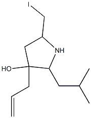 3-allyl-5-(iodomethyl)-2-isobutyl-3-pyrrolidinol Structure