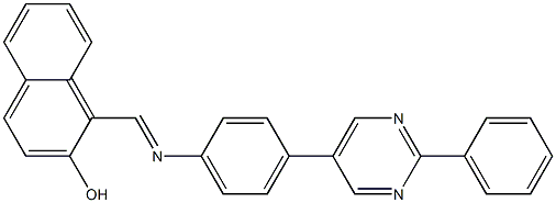 1-({[4-(2-phenyl-5-pyrimidinyl)phenyl]imino}methyl)-2-naphthol Structure