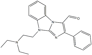 9-[2-(diethylamino)ethyl]-2-phenyl-9H-imidazo[1,2-a]benzimidazole-3-carbaldehyde,,结构式