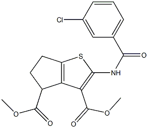 dimethyl 2-[(3-chlorobenzoyl)amino]-5,6-dihydro-4H-cyclopenta[b]thiophene-3,4-dicarboxylate