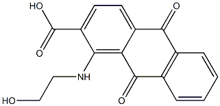 1-[(2-hydroxyethyl)amino]-9,10-dioxo-9,10-dihydro-2-anthracenecarboxylic acid Structure