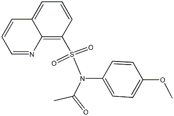 N-acetyl-N-(4-methoxyphenyl)-8-quinolinesulfonamide Struktur