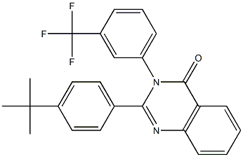 2-(4-tert-butylphenyl)-3-[3-(trifluoromethyl)phenyl]-4(3H)-quinazolinone 结构式