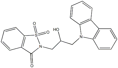 2-[3-(9H-carbazol-9-yl)-2-hydroxypropyl]-1,2-benzisothiazol-3(2H)-one 1,1-dioxide|