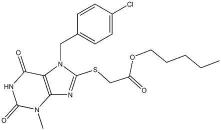  pentyl {[7-(4-chlorobenzyl)-3-methyl-2,6-dioxo-2,3,6,7-tetrahydro-1H-purin-8-yl]sulfanyl}acetate