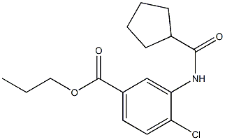 propyl 4-chloro-3-[(cyclopentylcarbonyl)amino]benzoate Structure