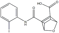 3-[(2-iodoanilino)carbonyl]-7-oxabicyclo[2.2.1]hept-5-ene-2-carboxylic acid Struktur