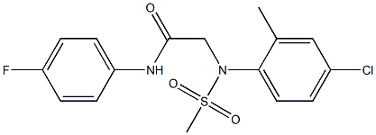 2-[4-chloro-2-methyl(methylsulfonyl)anilino]-N-(4-fluorophenyl)acetamide