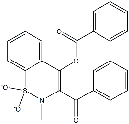 3-benzoyl-2-methyl-1,1-dioxido-2H-1,2-benzothiazin-4-yl benzoate Structure