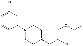 1-[4-(5-chloro-2-methylphenyl)-1-piperazinyl]-3-isopropoxy-2-propanol,,结构式