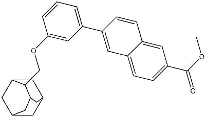6-[3-(1-金刚烷)-4-甲氧基苯基]-2-萘甲酸甲酯,,结构式