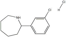 2-(3-chlorophenyl)azepane hydrochloride 化学構造式