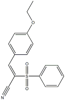 (Z)-3-(4-ethoxyphenyl)-2-(phenylsulfonyl)-2-propenenitrile