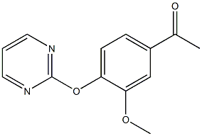 1-[3-methoxy-4-(2-pyrimidinyloxy)phenyl]-1-ethanone Struktur