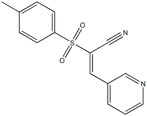 (E)-2-[(4-methylphenyl)sulfonyl]-3-(3-pyridinyl)-2-propenenitrile Structure