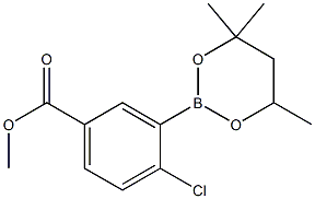 Methyl 4-chloro-3-(4,4,6-trimethyl-1,3,2-dioxaborinan-2-yl)benzoate Structure