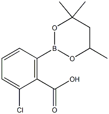 2-Chloro-6-(4,4,6-trimethyl-1,3,2-dioxaborinan-2-yl)benzoic acid Structure