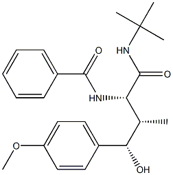 (2S,3S,4S)-2-(Benzoylamino)-4-hydroxy-3-methyl-4-(4-methoxyphenyl)-N-tert-butylbutanamide 结构式