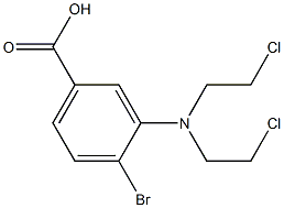 3-[Bis(2-chloroethyl)amino]-4-bromobenzoic acid Struktur