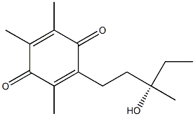 (-)-2-[(S)-3-Hydroxy-3-methylpentyl]-3,5,6-trimethyl-1,4-benzoquinone Struktur