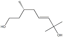 (3R)-3,7-Dimethyl-5-octene-1,7-diol Struktur