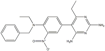 2,4-Diamino-6-ethyl-5-(3-nitro-4-[ethyl(benzyl)amino]phenyl)pyrimidine Structure