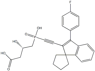  (3S)-3-Hydroxy-4-[hydroxy[[3-(4-fluorophenyl)spiro[1H-indene-1,1'-cyclopentan]-2-yl]ethynyl]phosphinyl]butyric acid