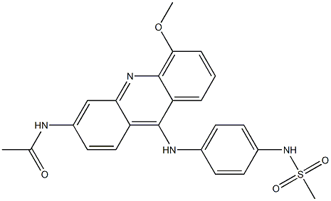 N-[4-[[3-(Acetylamino)-5-methoxyacridin-9-yl]amino]phenyl]methanesulfonamide Struktur