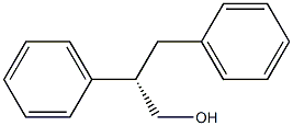 [S,(+)]-2,3-ジフェニル-1-プロパノール 化学構造式