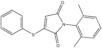 3-Phenylthio-1-(2,6-dimethylphenyl)-1H-pyrrole-2,5-dione Struktur