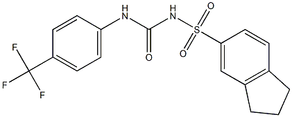 1-(Indan-5-ylsulfonyl)-3-(4-trifluoromethylphenyl)urea Struktur