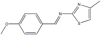 4-Methyl-2-[(4-methoxybenzylidene)amino]thiazole Structure