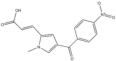 (E)-3-[1-Methyl-4-[4-nitrobenzoyl]-1H-pyrrol-2-yl]acrylic acid 结构式