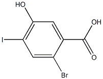 2-Bromo-5-hydroxy-4-iodo-benzoic acid Struktur