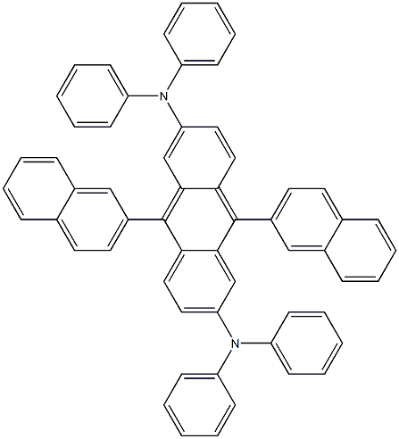 9,10-di(naphthalen-2-yl)-N2,N2,N6,N6-tetraphenylanthracene-2,6-diamine Structure