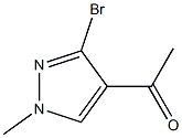 1-(3-Bromo-1-methyl-1H-pyrazol-4-yl)-ethanone Struktur